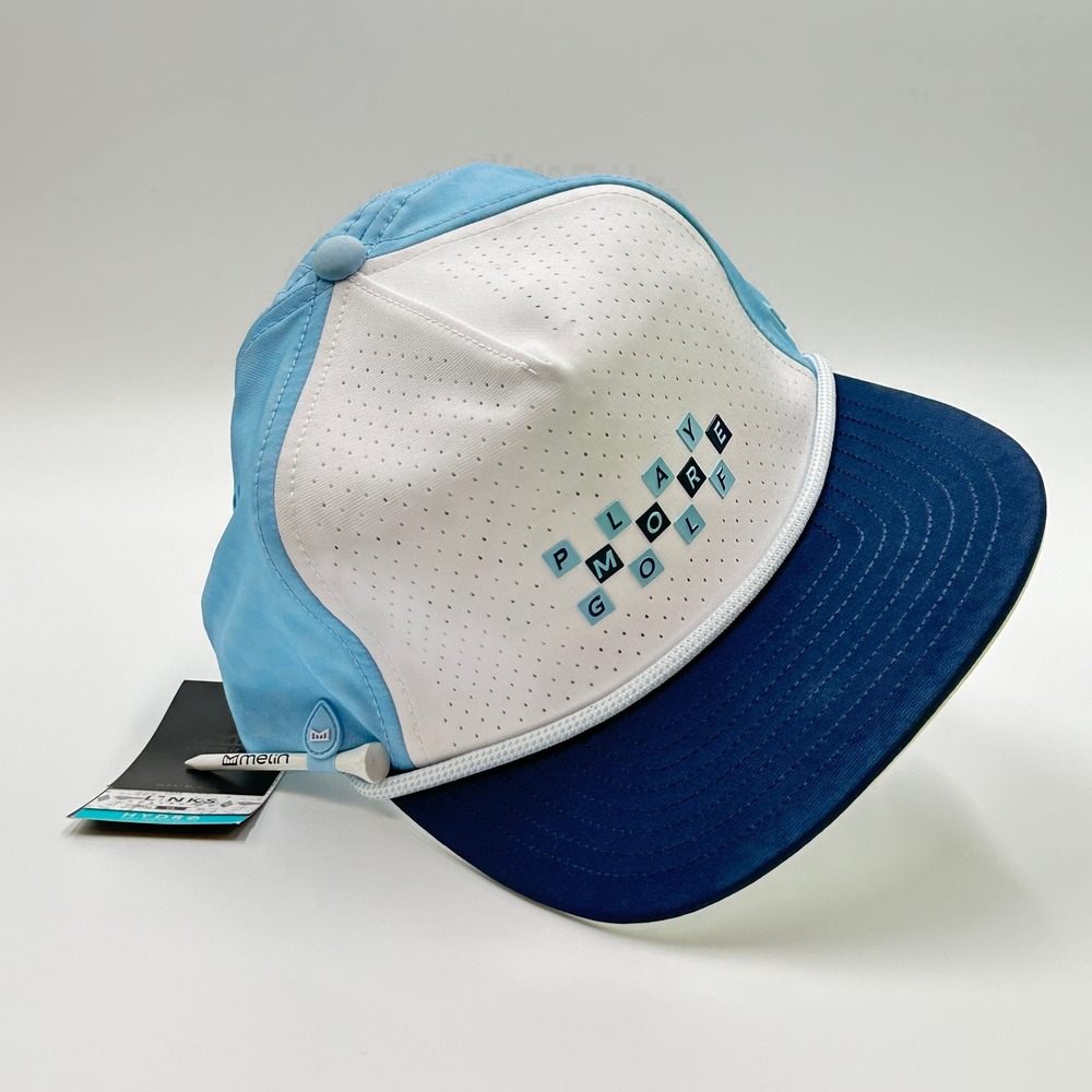 Melin Coronado Links Hydro Hat Mens XL Blue NWT Play More Golf Snapback Rope Cap